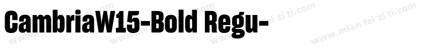 CambriaW15-Bold Regu字体转换